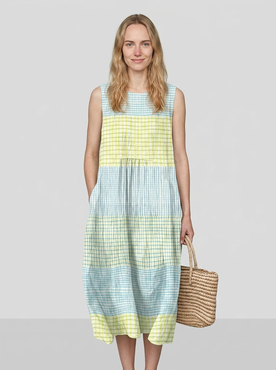 Sleeveless midi dress — On Model - Neutral | Generated by Modelize