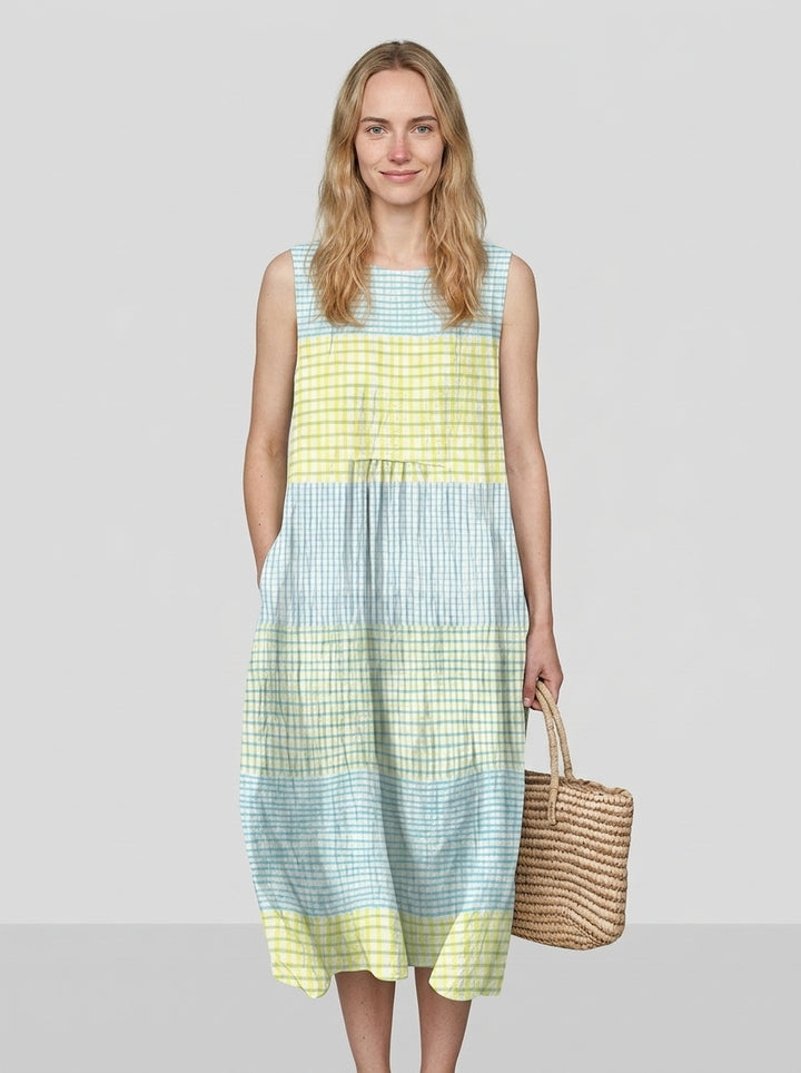 Sleeveless midi dress — On Model - Neutral | Generated by Modelize