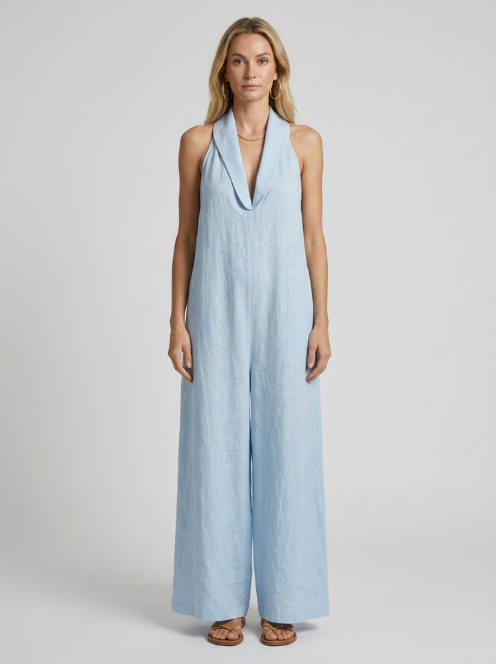 Sleeveless A-Line Maxi Dress — On Model - Neutral | Generated by Modelize