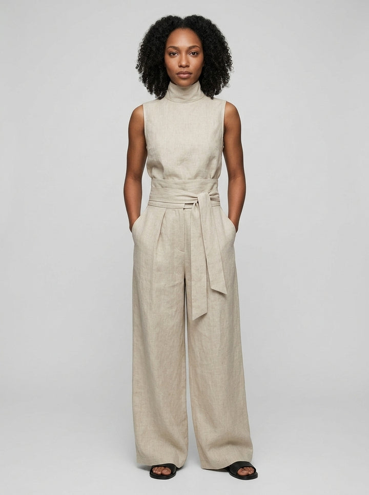 Two-piece linen set — On Model - Neutral | Generated by Modelize
