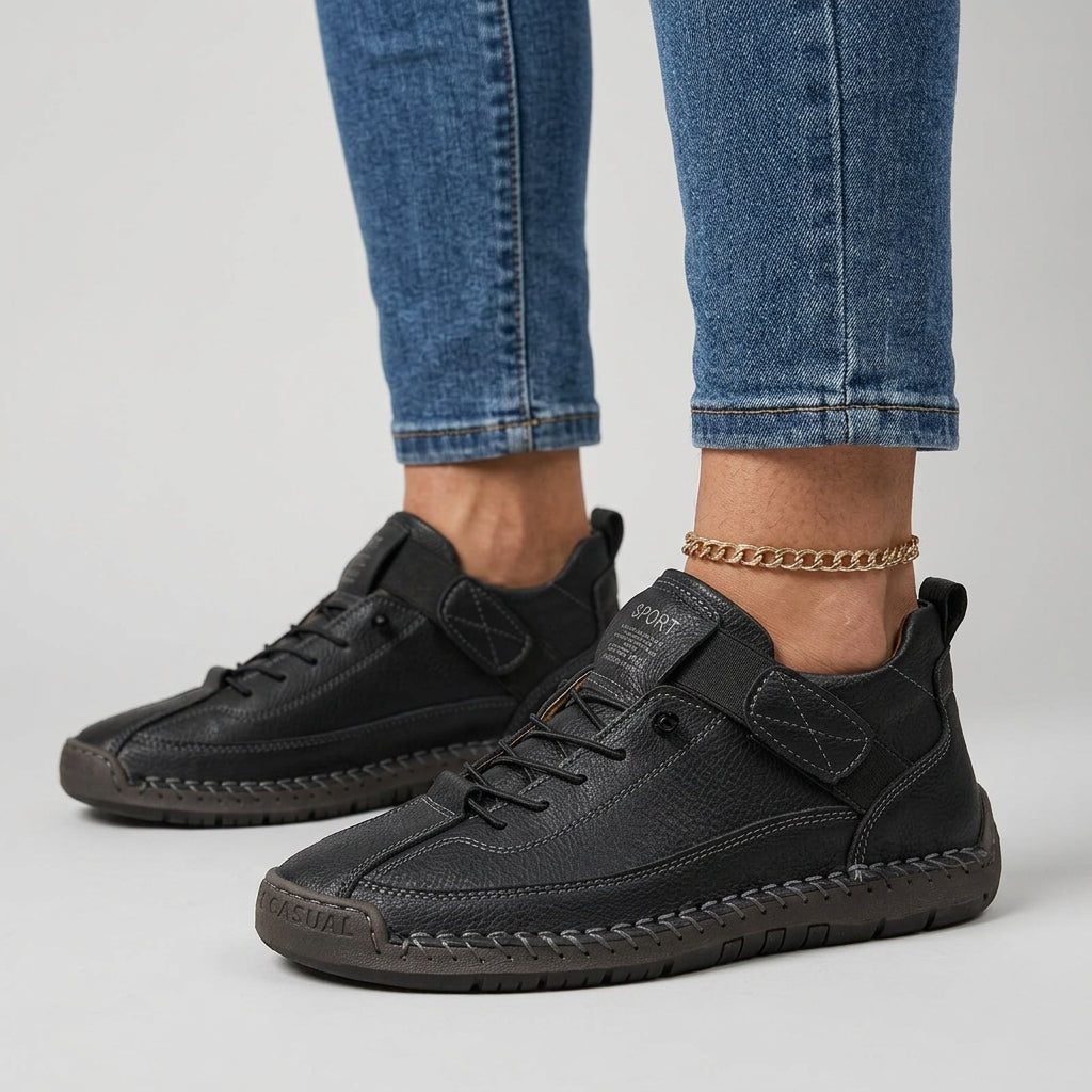 Walking sneakers — On Model - Close-up Detail | Generated by Modelize