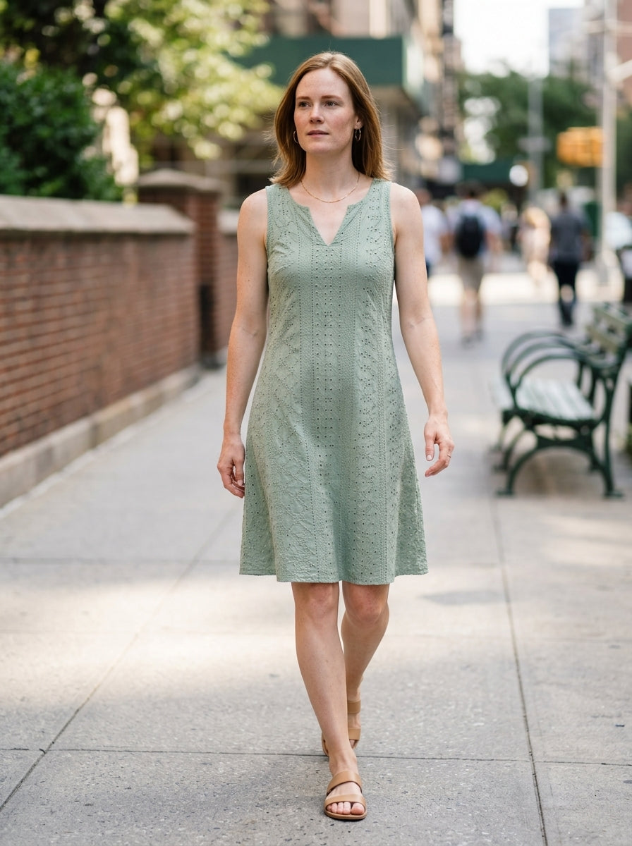 A-line summer dress — On Model - Street Style | Generated by Modelize