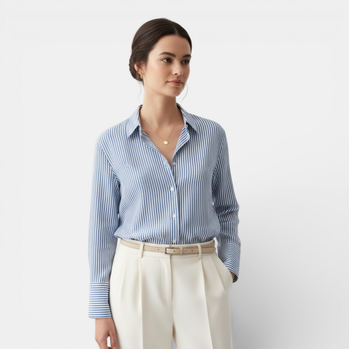 Navacava striped shirt for women — breathable fabric, refined silhouette