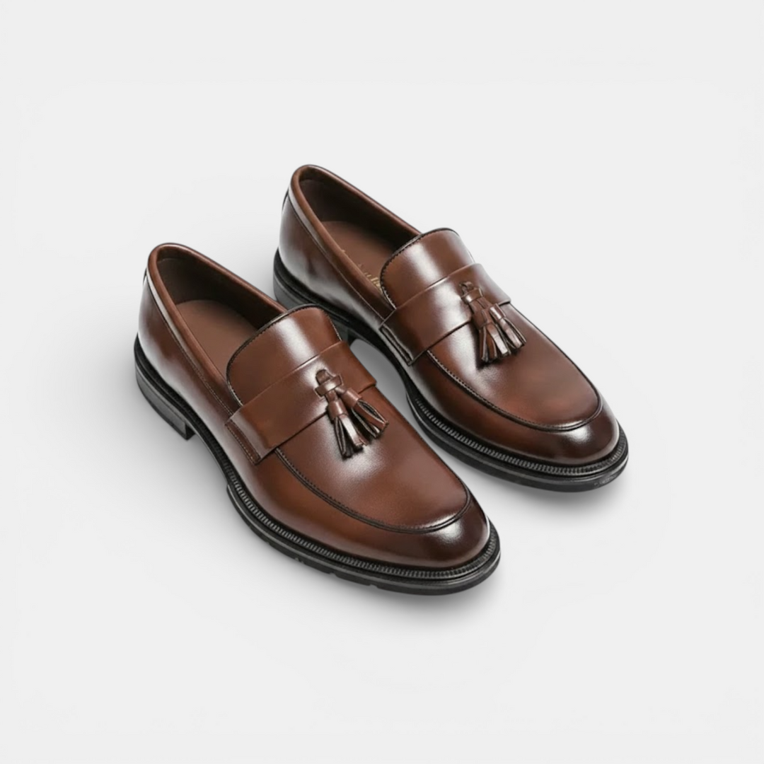 Elegante Komfort Loafer Herren Bequeme Slipper Leder