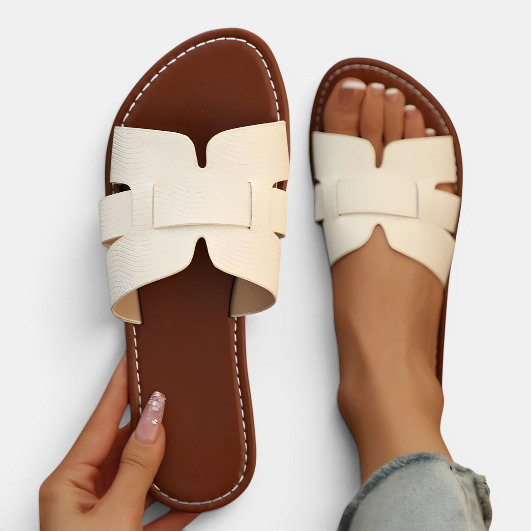 Navacava leather slides full view — timeless comfort and elegance