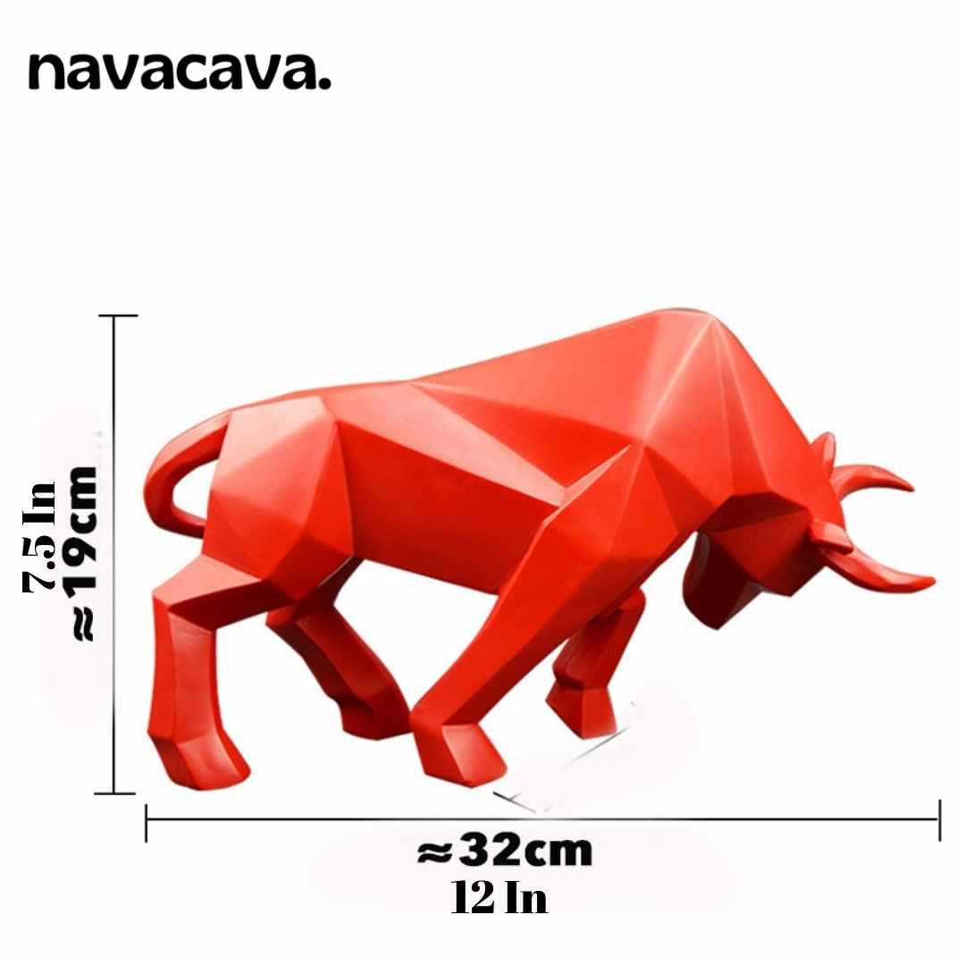 Minimalist Nordic Bull Sculpture-navacava.com