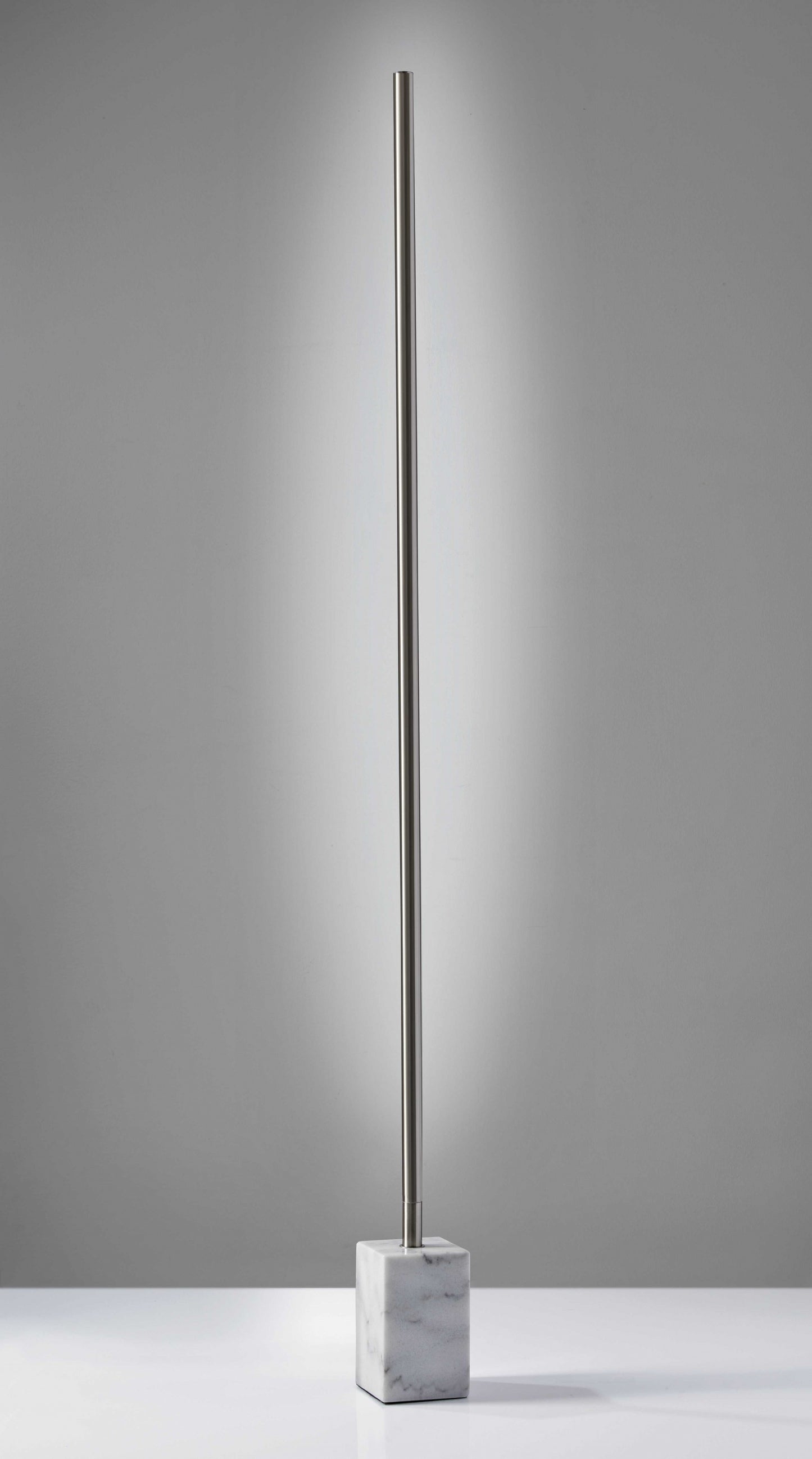 Antique Brass Marble LED Floor Lamp with Dimmer