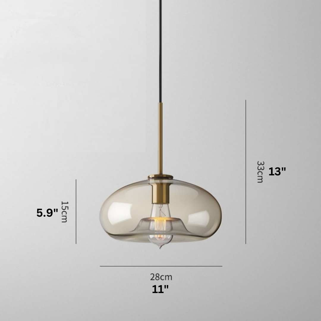 Contemporary Glass Hanging Pendant Light