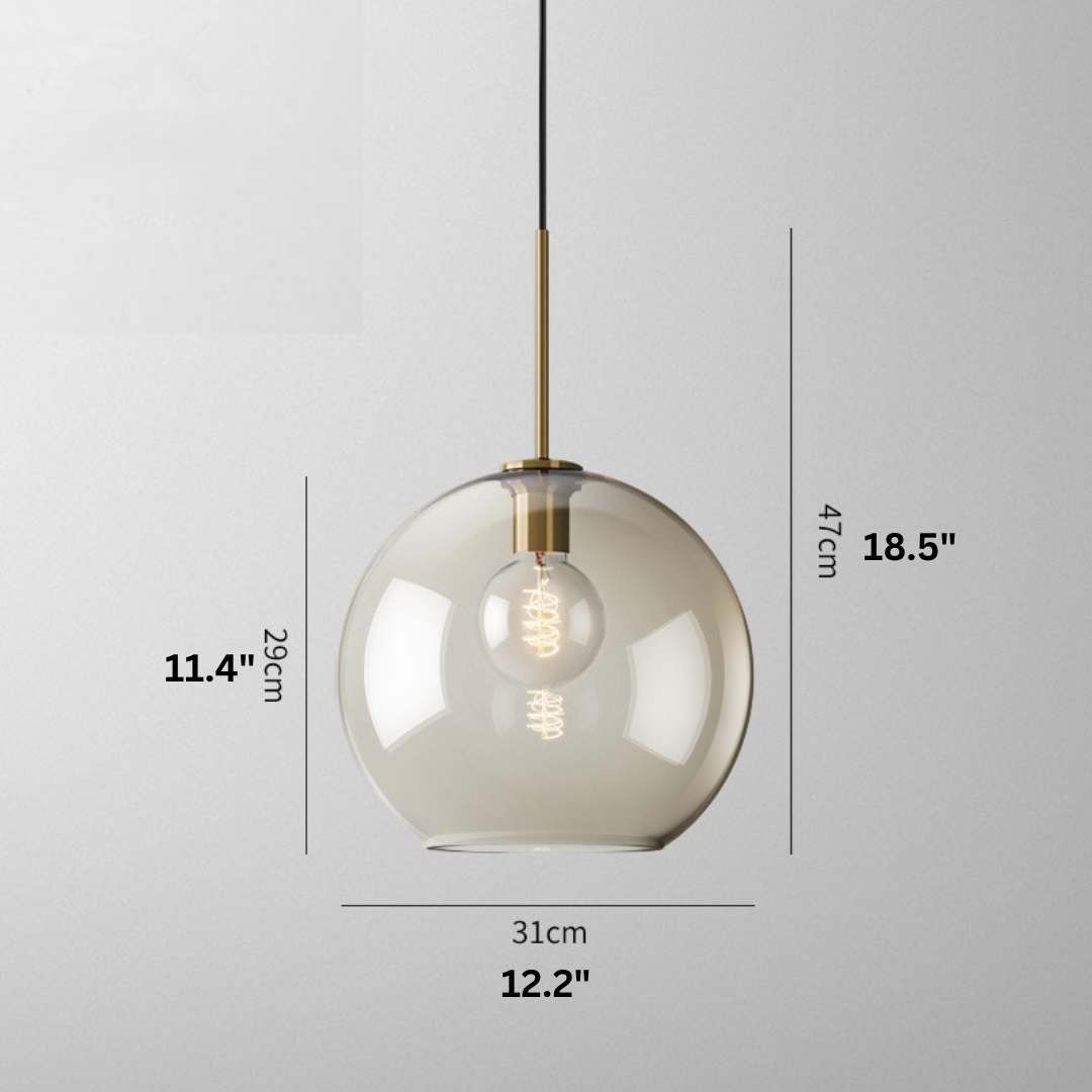 Contemporary Glass Hanging Pendant Light