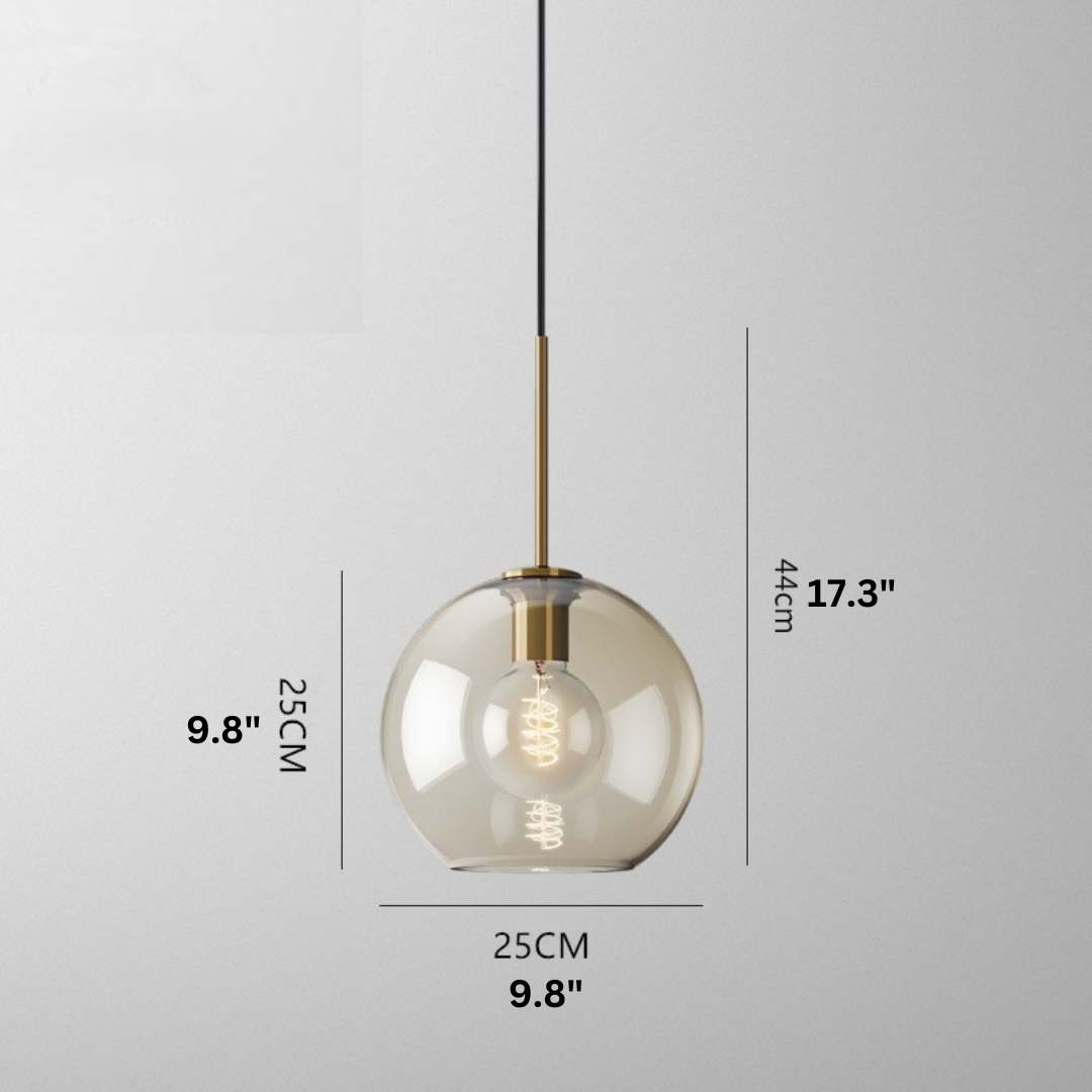 Contemporary Glass Hanging Pendant Light