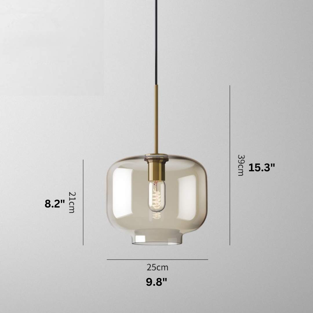 Contemporary Glass Hanging Pendant Light