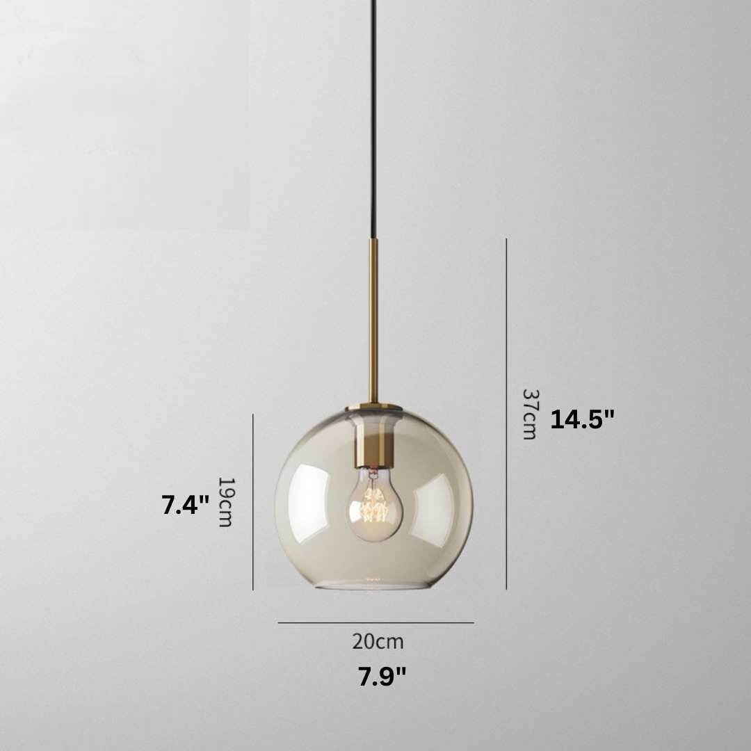 Contemporary Glass Hanging Pendant Light