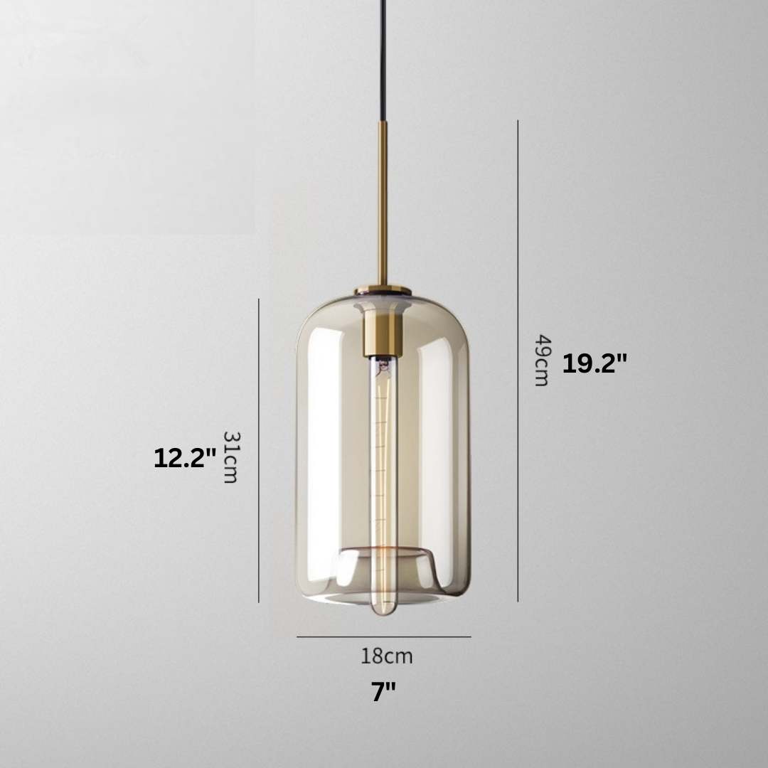 Contemporary Glass Hanging Pendant Light