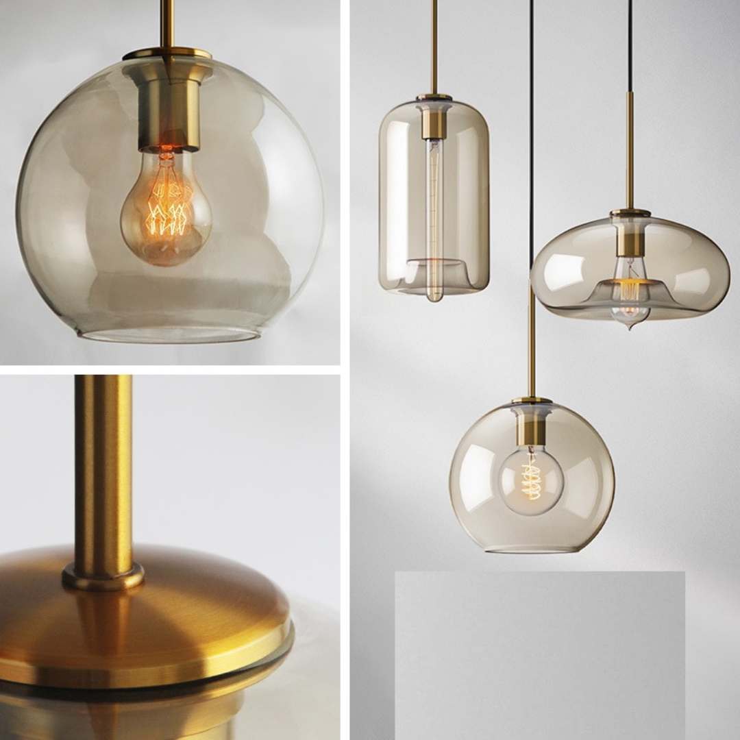 Contemporary Glass Hanging Pendant Light