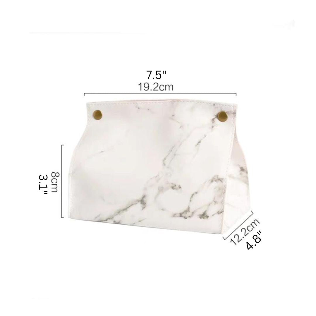 Decorative Marble Pattern Tissue Case Box Container