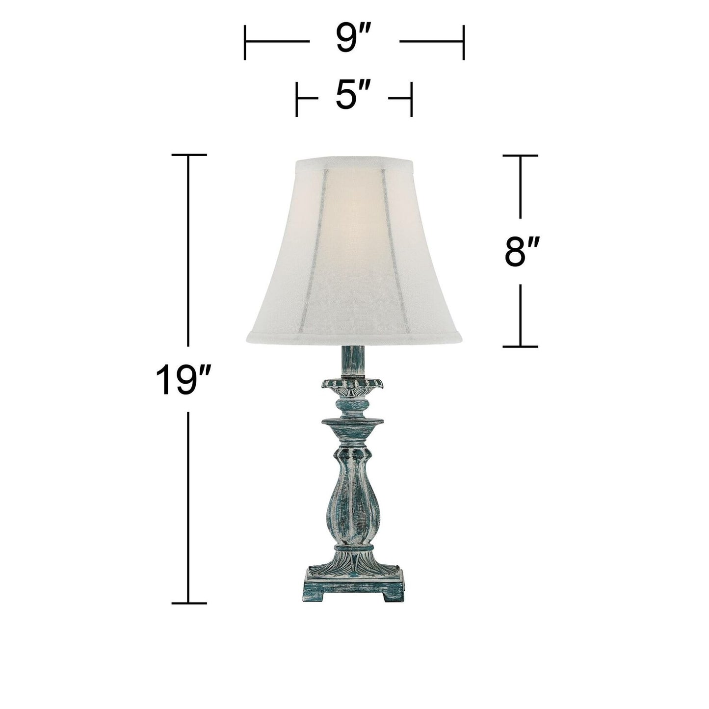 Cali Traditional Accent Vintage Table Lamps 19" Set of 2