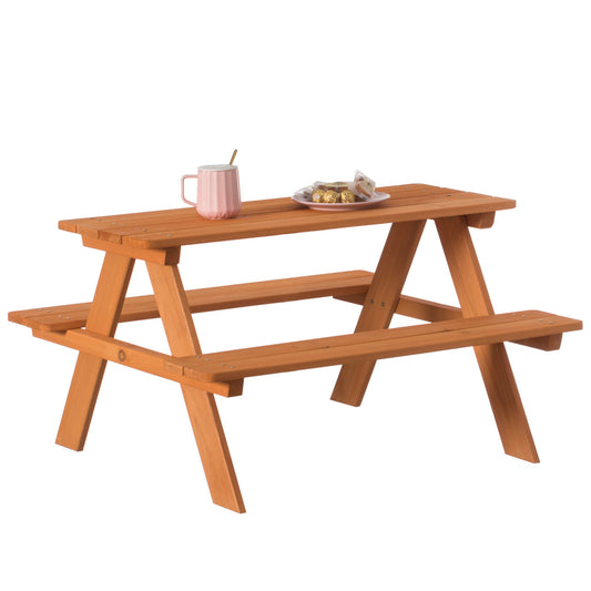 Kids Outdoor Wood Picnic Table for Garden and Backyard