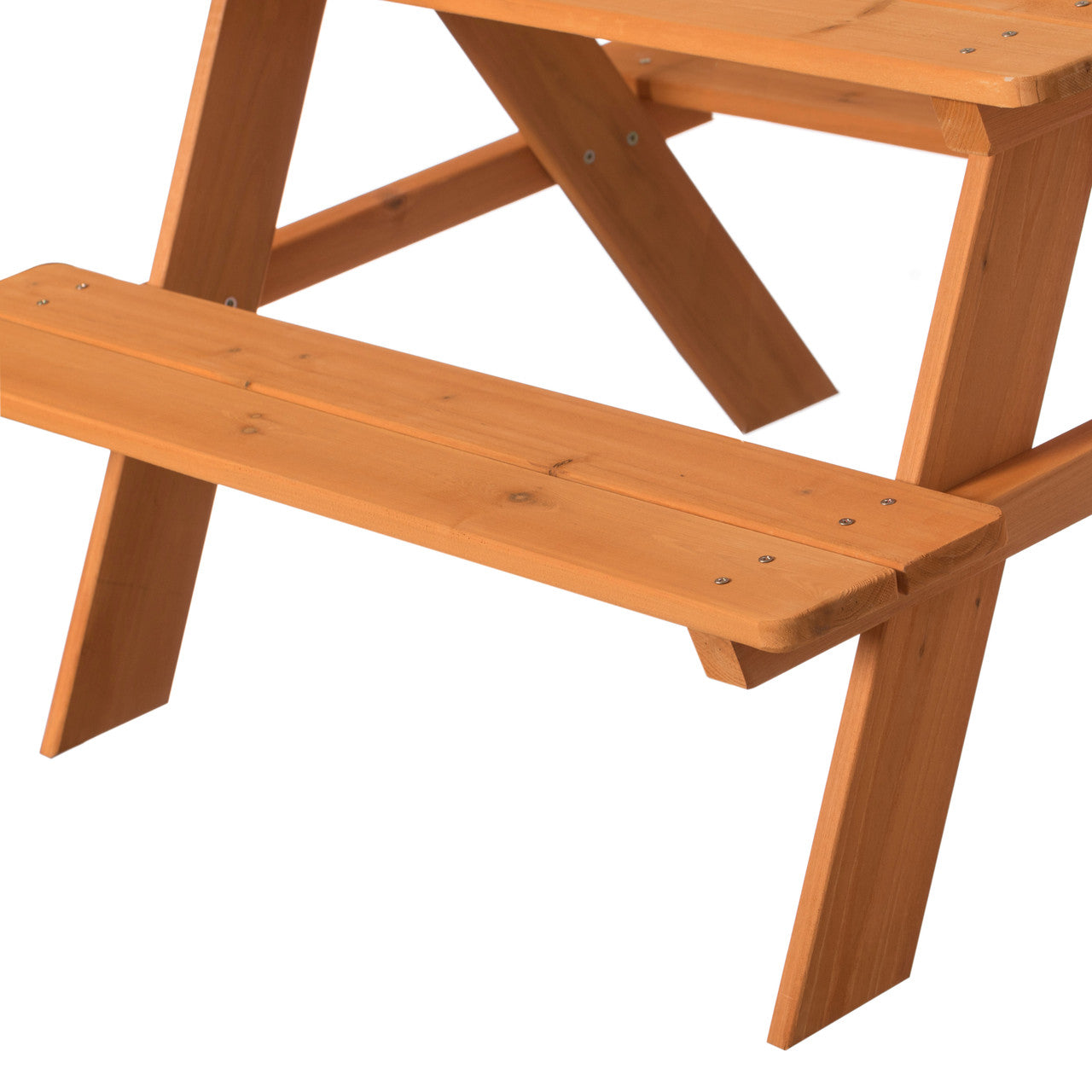 Kids Outdoor Wood Picnic Table for Garden and Backyard