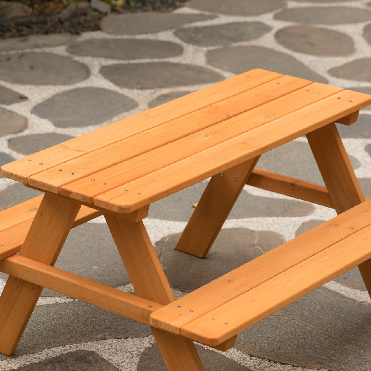 Kids Outdoor Wood Picnic Table for Garden and Backyard