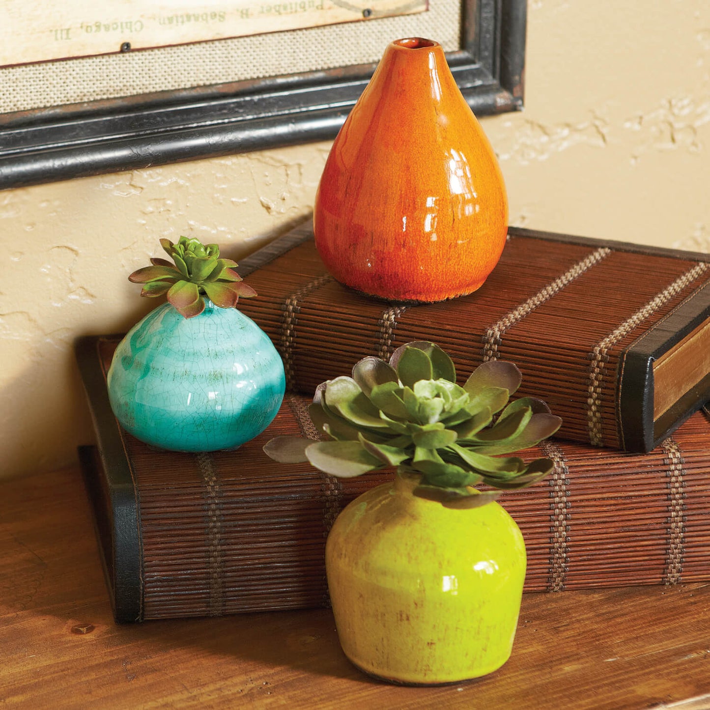 Mini Bright Decorative Boho Bud Vase Set of 3