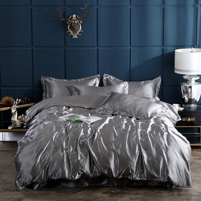 Mulberry Silk Satin Bed Sheet - Twin, Full, Queen, King