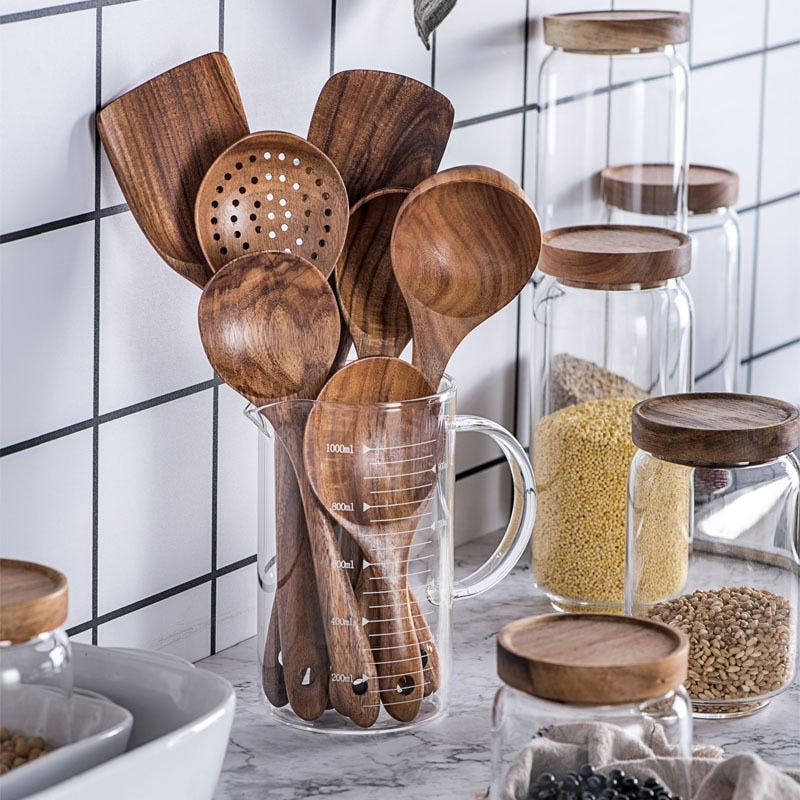 Natural Wood Kitchen Spoon Set-navacava.com