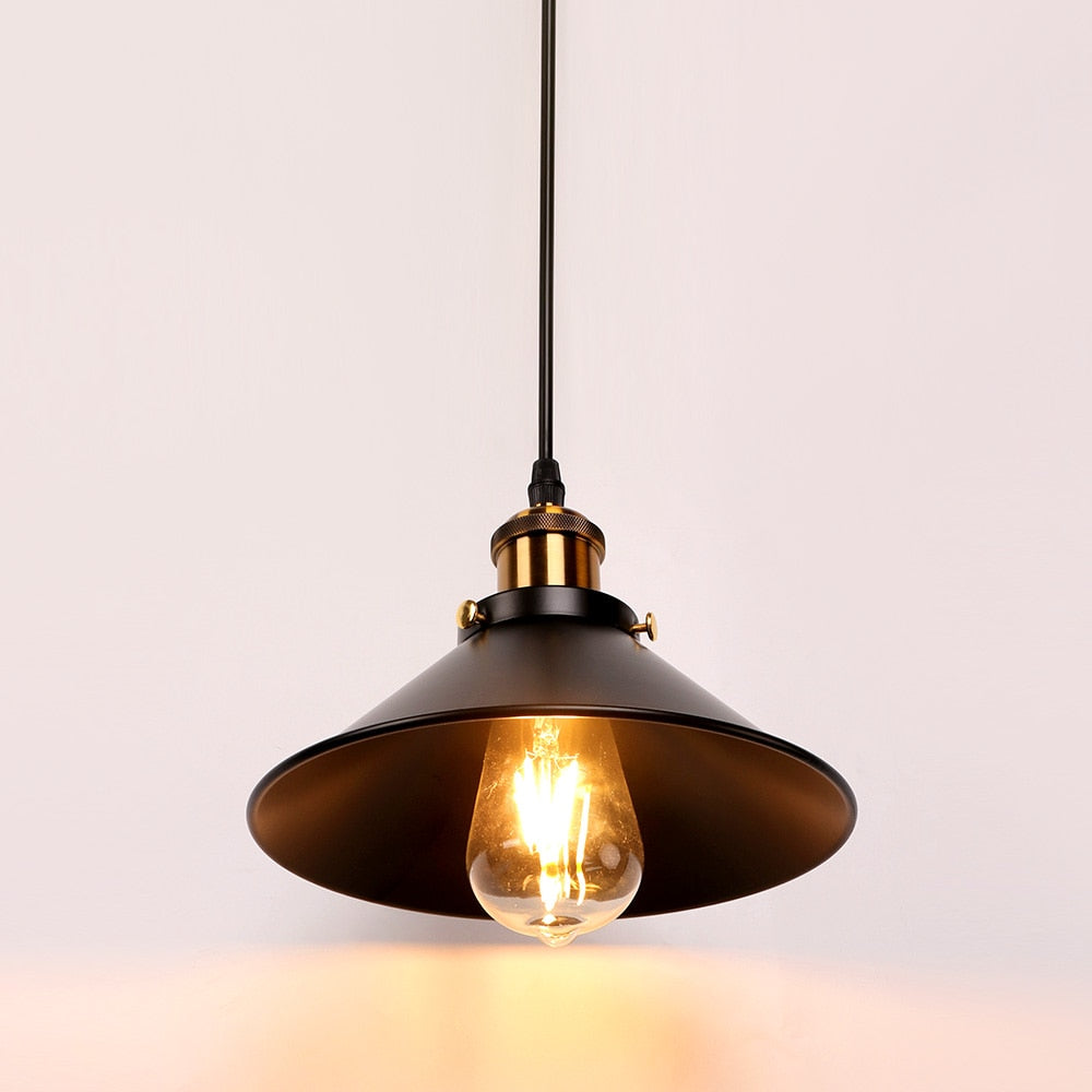 Retro loft LED Black Pendant Hanging Lamp