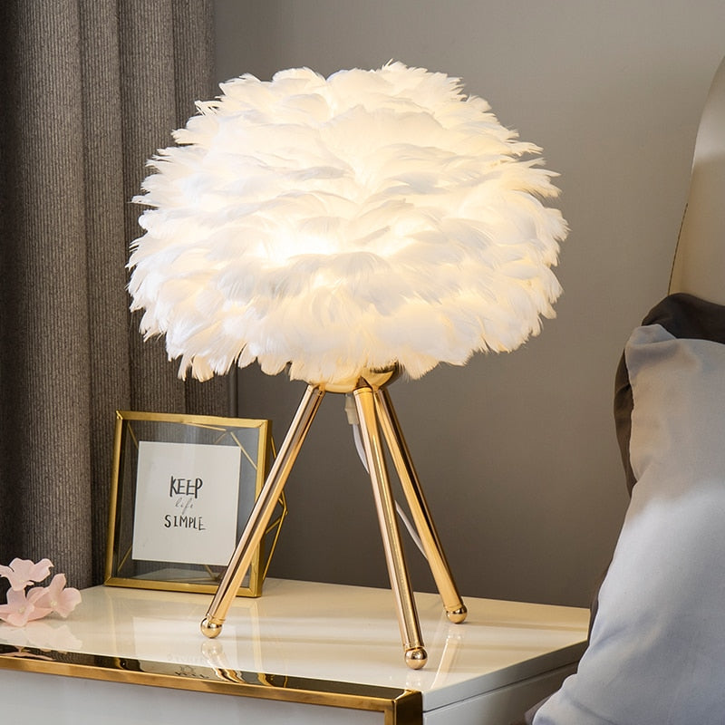 Romantic Goose Feather Lamp-Navacava.com