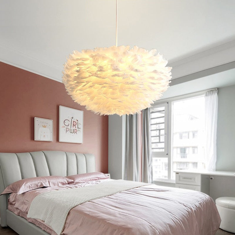 Nordic Style Feather Chandelier Lamp-navacava.com