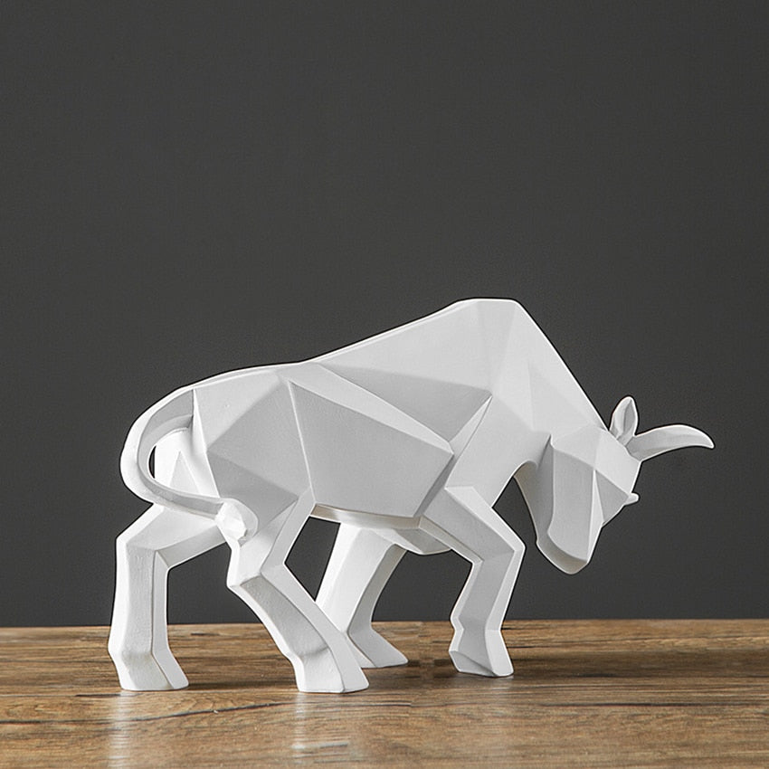 Minimalist Nordic Bull Sculpture-navacava.com