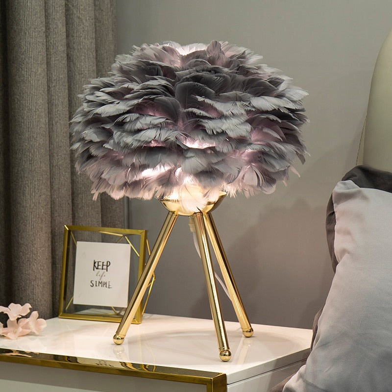 Modern Goose Feather Lamp-Navacava.com