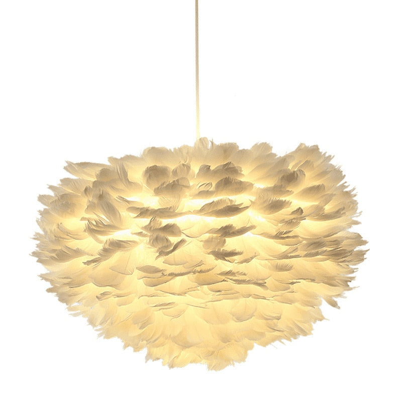 Nordic Style Feather Chandelier Lamp-navacava.com