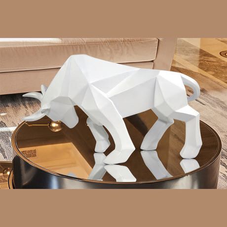 Minimalist Nordic Bull Sculpture-navacava.com