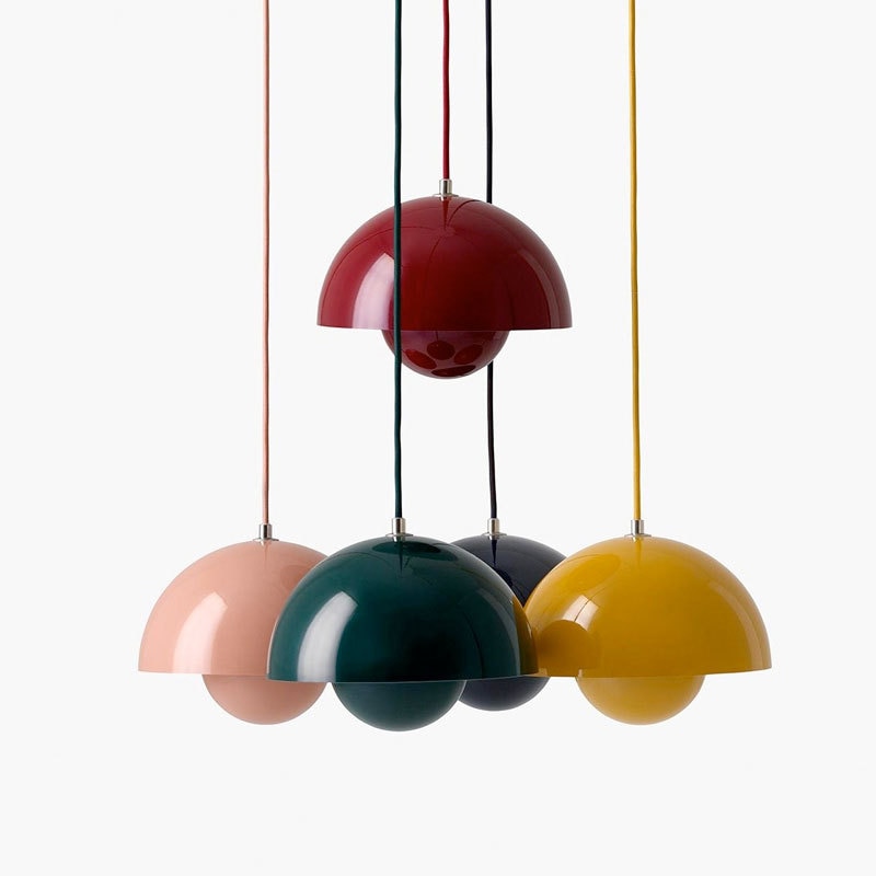 Solid Color Flower Pot Pendant Light