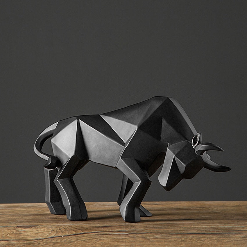 Minimalist Nordic Bull Sculpture-navacava.com