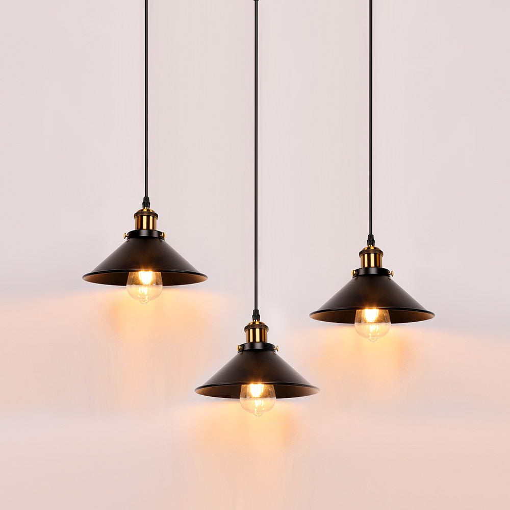 Retro loft LED Black Pendant Hanging Lamp