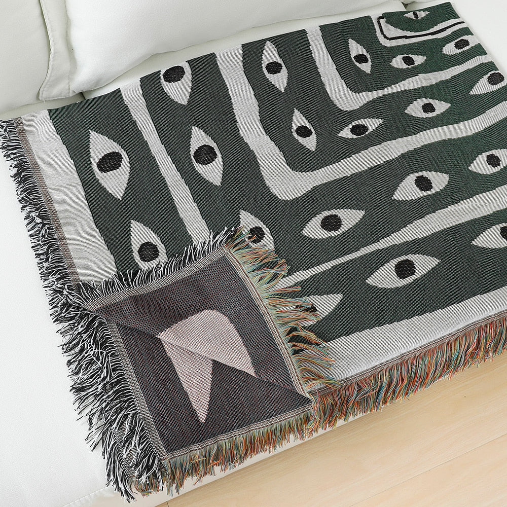 Snake Pattern Breathable Cotton Throw Blanket for Sofa Couch