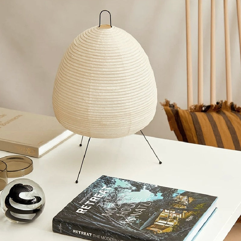 Akari Japanese Rice Paper Tripod Table Lamp