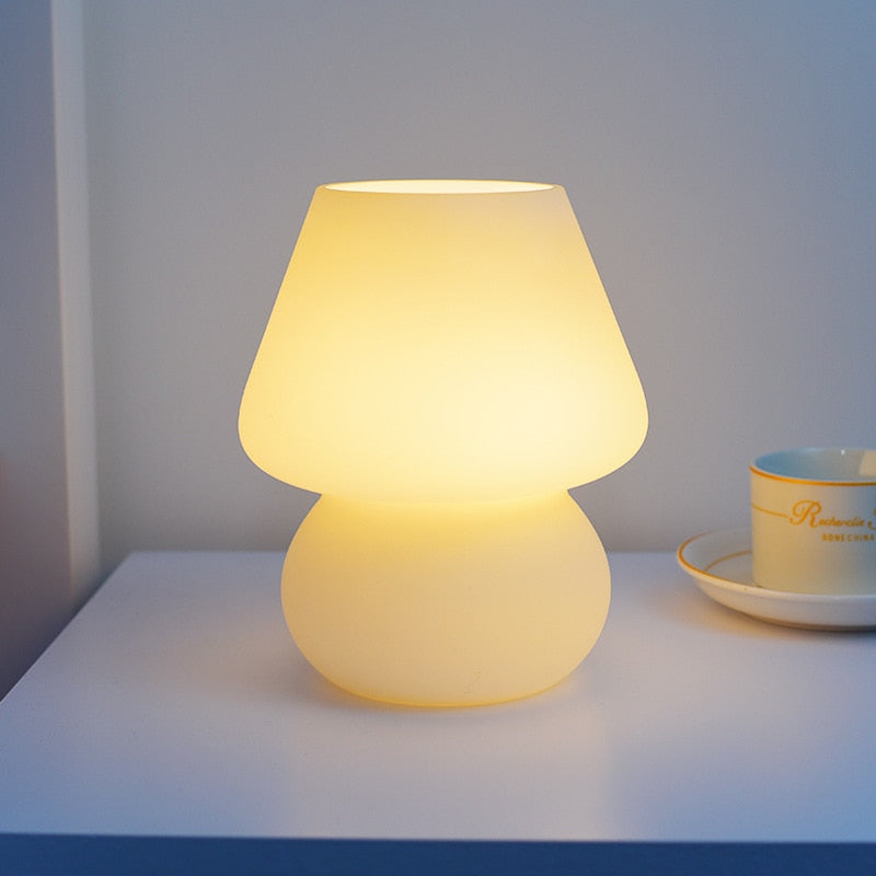 Korean Style Glass Bedside Table Lamp