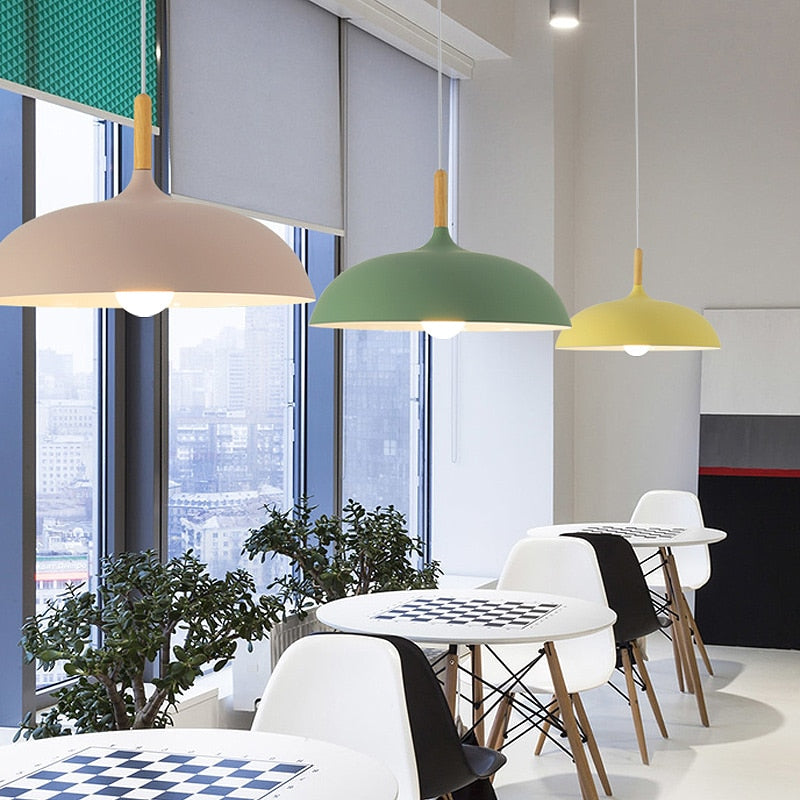 Modern Solid Color Macaron Pendant Lamps