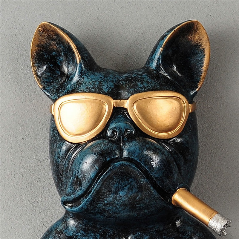 Bulldog Resin Tray Decorative Toilet Paper Holder