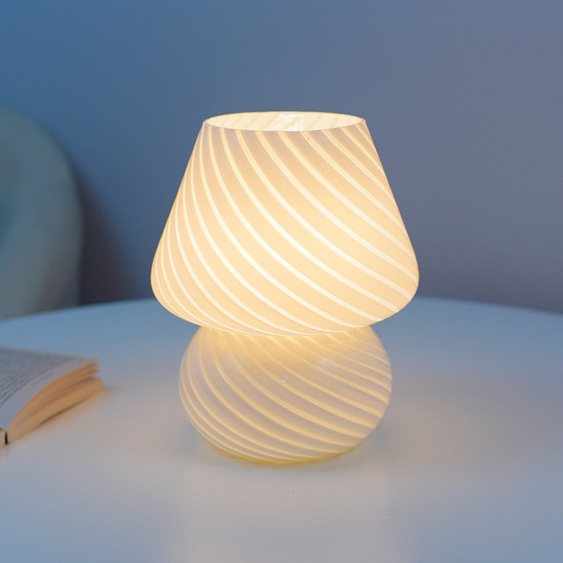 Korean Style Glass Bedside Table Lamp