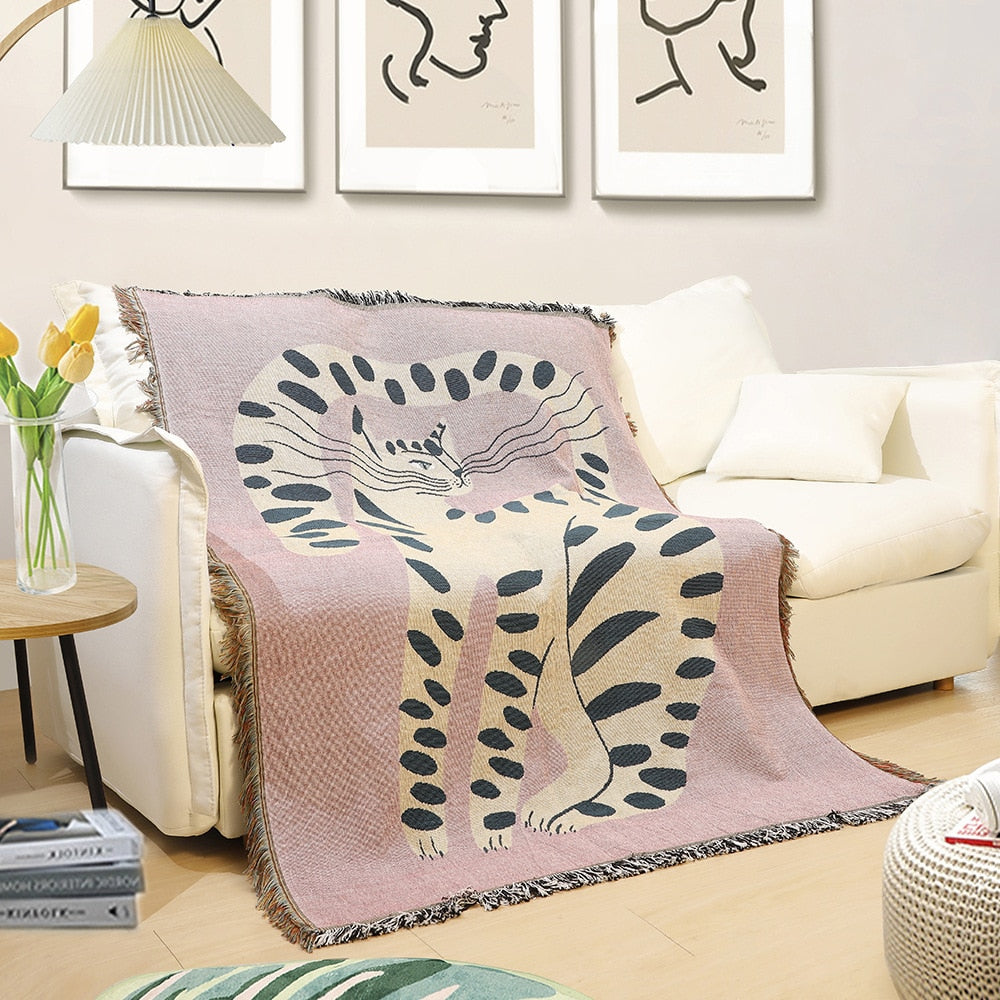 Cat Picture Decorative Throw Blanket For Couch