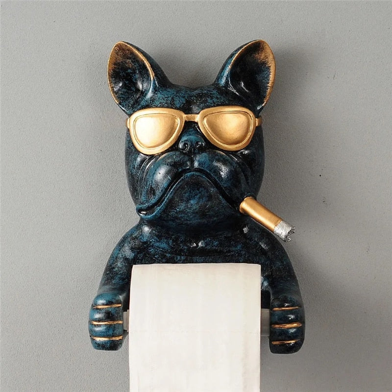 |14:366#BDog Statue Resin Roll Paper Stand-Navacava.com