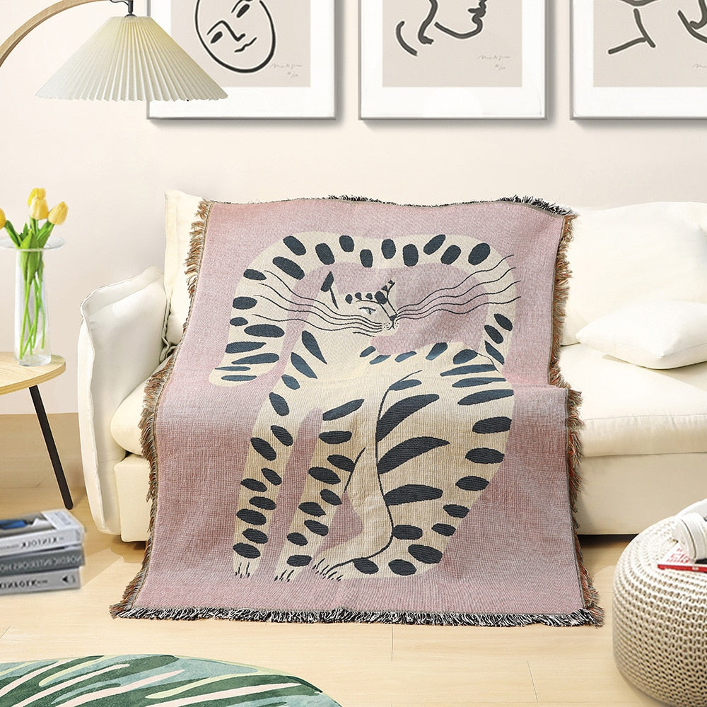 Cat Picture Decorative Throw Blanket For Couch