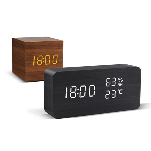 LED Wooden Minimalistic Alarm Clock