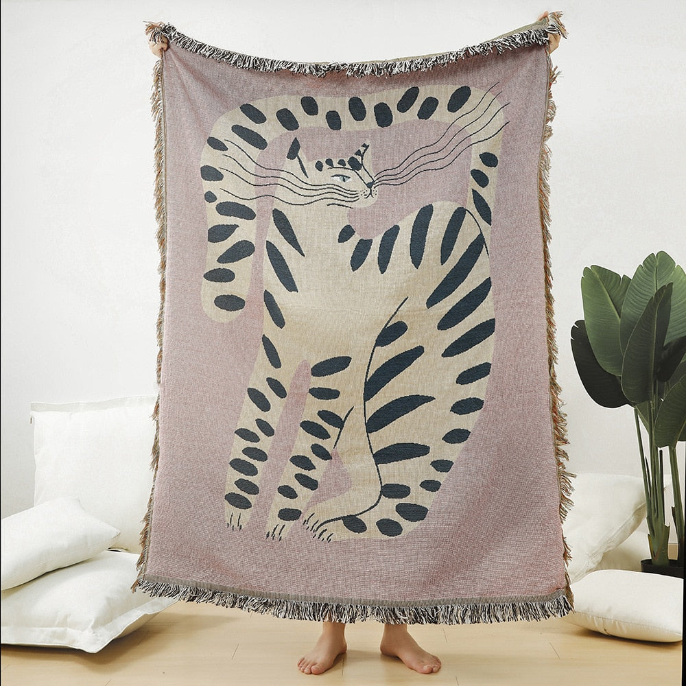 Cat Picture Decorative Throw Blanket For Couch