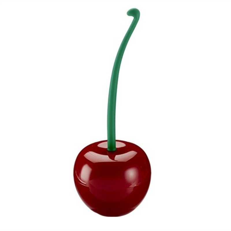 Minimalistic Cherry Shape Toilet Brush With Holder