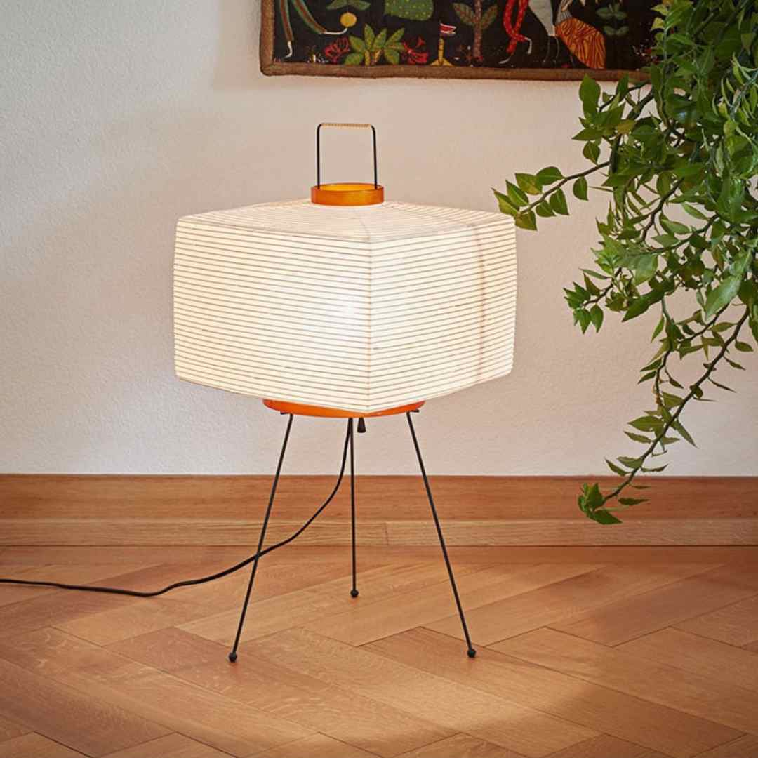 Japanese Akari Rice Paper Square Floor Lamp