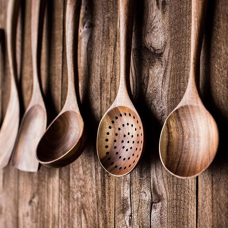 Natural Wood Kitchen Spoon Set-navacava.com